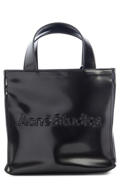 Shop Acne Studios Mini Logo Tote In Black