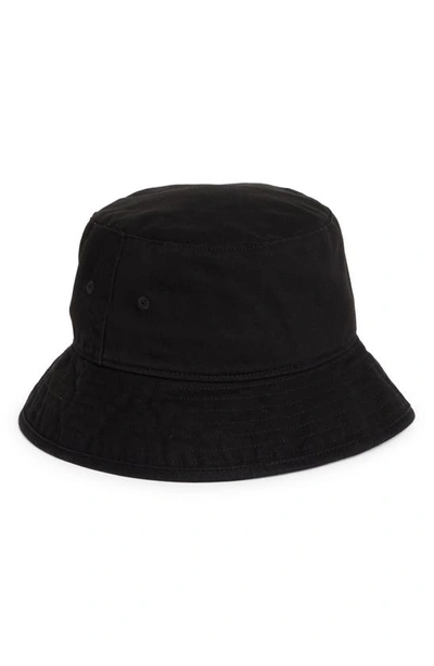 Shop Acne Studios Brimmo Logo Embroidered Cotton Twill Bucket Hat In Black