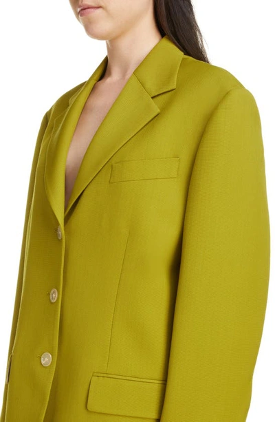Shop Acne Studios Juylie Oversize Jacket In Seaweed Green