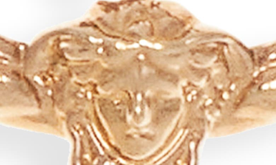Shop Versace Virtus Hoop Earrings In  Gold