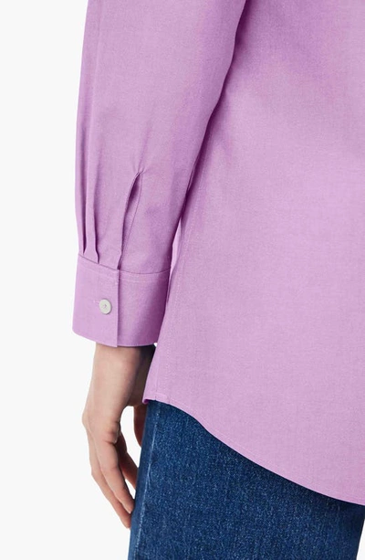 Foxcroft Pamela Non-iron Stretch Tunic Blouse In Soft Violet