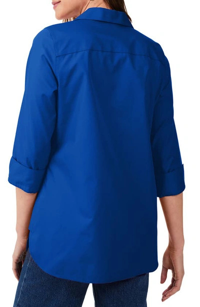 Shop Foxcroft Pandora Non-iron Cotton Shirt In Royal Blue