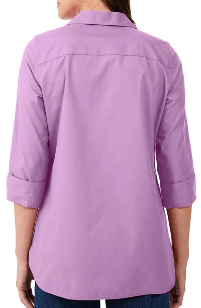 Shop Foxcroft Pandora Non-iron Cotton Shirt In Soft Violet