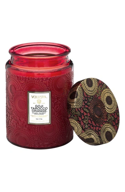 Voluspa Goji Tarocco Orange Large Jar Candle 18 Oz. In Goji Tarocco Orange