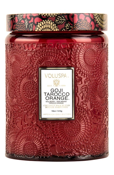 Voluspa Goji Tarocco Orange Large Jar Candle 18 Oz. In Goji Tarocco Orange