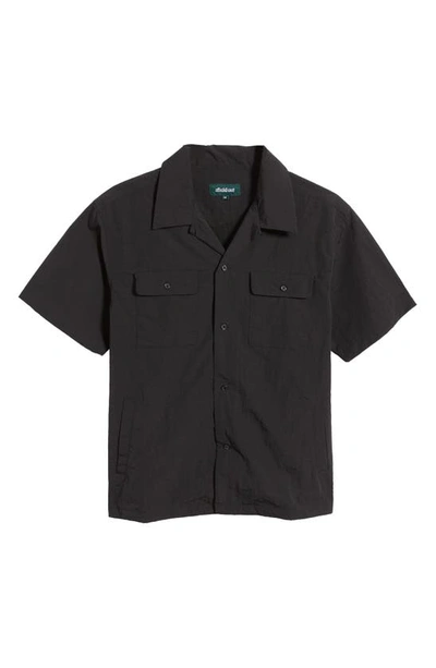 Shop Afield Out Carbon Short Sleeve Button-up Camp Shirt In Black