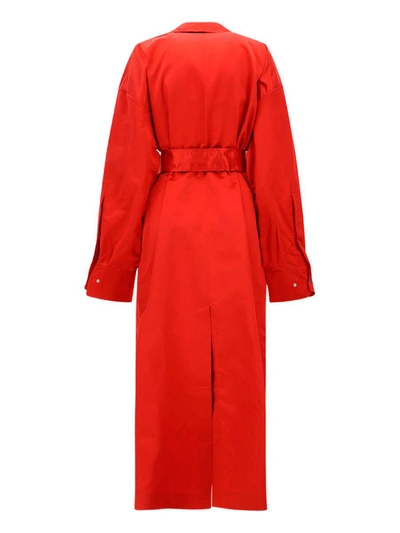 Shop Sa Su Phi Trench Coats In Rosso