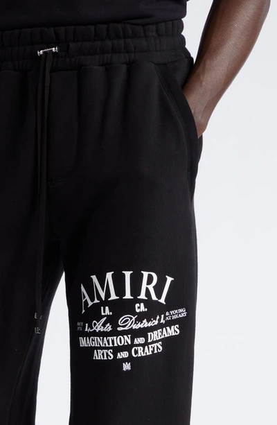 Amiri Logo Printed Drawstring Sweatpants In Black