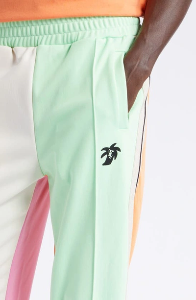Shop Palm Angels Hunter Colorblock Track Pants In Light Green