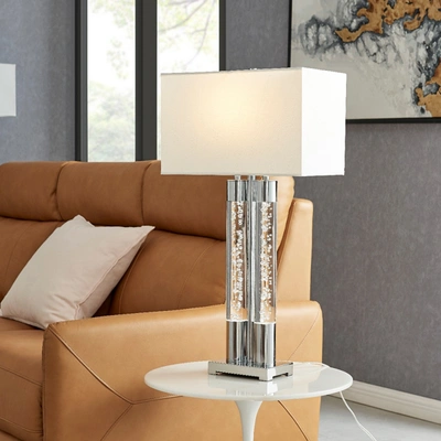 Shop Finesse Decor Acrylic Table Lamp // Chrome In Multi