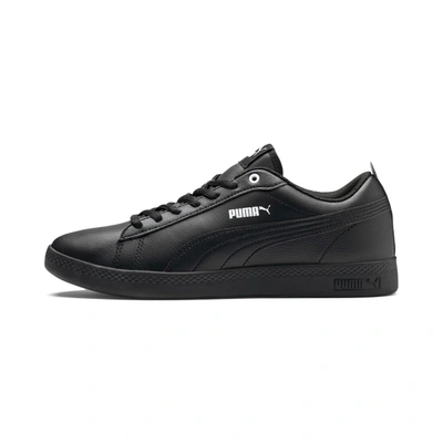 Shop Puma Women's Smash V2 Leather Sneakers In Black
