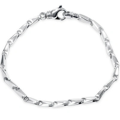 Pompeii3 Men's Link 14k Gold (22gram) Or Platinum (35gram) 4mm Bracelet 8" In Multi