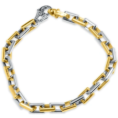 Pompeii3 Men's Link 14k Gold (39gram) Or Platinum (63gram) 6.5mm Bracelet 8.5" In Multi