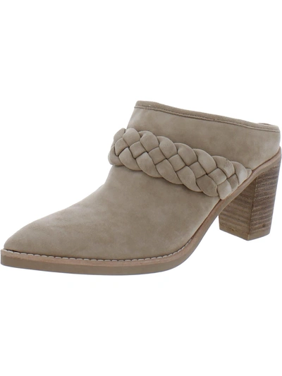 Dolce Vita Able Womens Suede Pointed Toe Ankle Boots In Brown