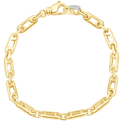 Pompeii3 Men's Link 14k Gold (23gram) Or Platinum (38gram) 4-5.5mm Bracelet 8.5" In Multi