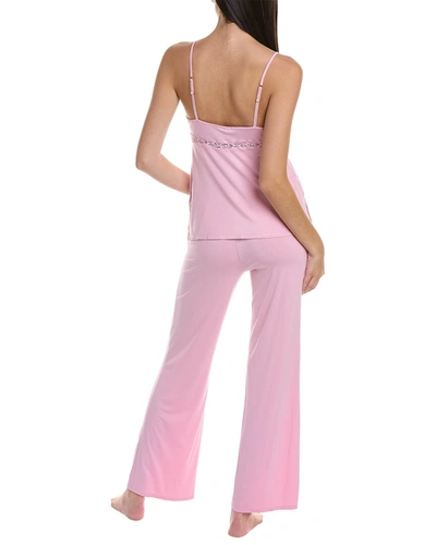 Shop Natori 2pc Feather Essentials Pajama Set In Pink