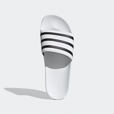Shop Adidas Originals Men's Adidas Adilette Slides In White