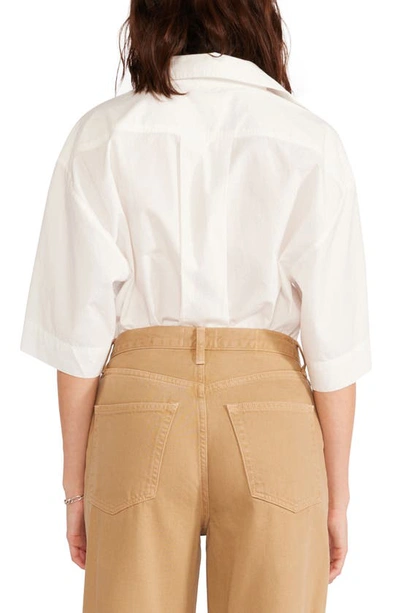 Shop Etica Symone Button-up Shirt In Cloud White