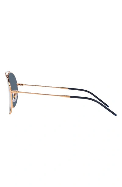 Shop Ray Ban Reverse 62mm Oversize Aviator Sunglasses In Dark Blue