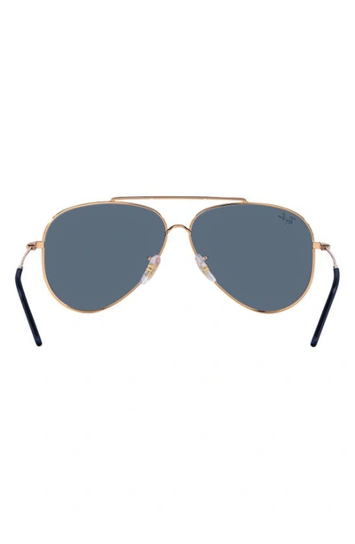 Shop Ray Ban Reverse 62mm Oversize Aviator Sunglasses In Dark Blue