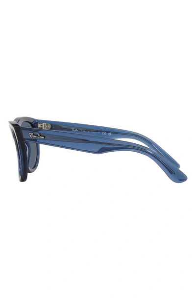 Shop Ray Ban Reverse Wayfarer 53mm Square Sunglasses In Dark Blue