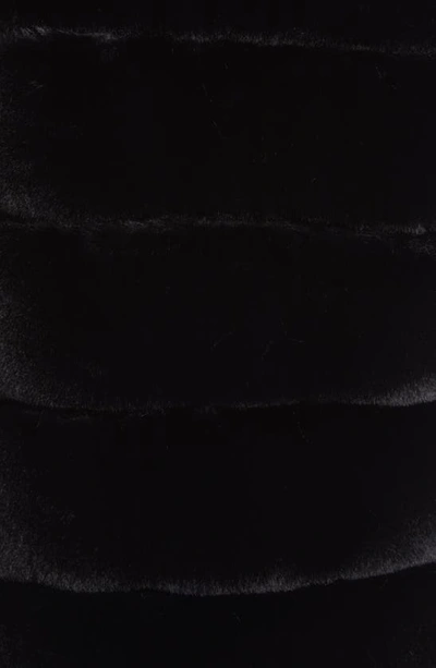 Azalea Wang Faux Fur Midi Coat In Black