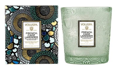 Voluspa French Cade Lavender Classic Candle In French Cade