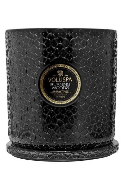 Voluspa Maison Ambre Lumiere 5-wick Hearth Candle In Burning Woods