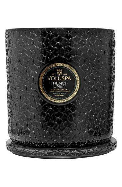 Voluspa Maison Ambre Lumiere 5-wick Hearth Candle In French Linen