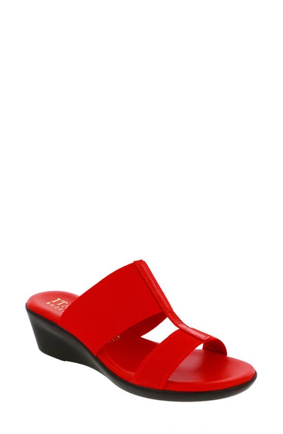 Shop Italian Shoemakers Sadey Wedge Sandal In Red