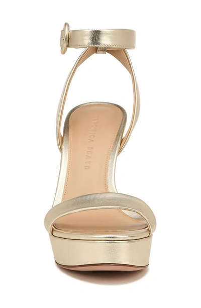 Shop Veronica Beard Darcelle Ankle Strap Stiletto Sandal In Platinum