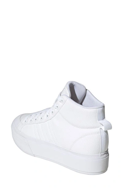 Shop Adidas Originals Bravado 2.0 Platform Mid Skate Sneaker In White/ White/ Chalk White