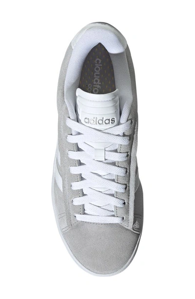 Shop Adidas Originals Grand Court Alpha Tennis Sport Sneaker In Grey/ White/ Silver Metallic