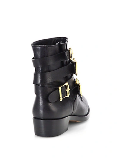 Shop Rupert Sanderson Parnassus Leather Ankle Boots In Black