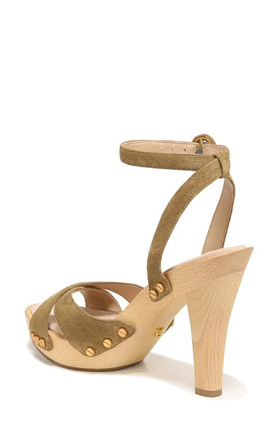 Veronica Beard Lamont Platform Ankle Strap Sandal In Khaki