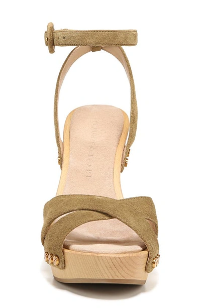 Veronica Beard Lamont Platform Ankle Strap Sandal In Khaki
