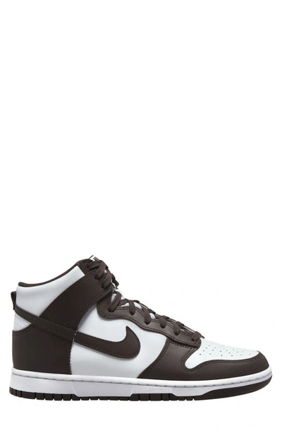 Shop Nike Dunk Hi Retro Basketball Sneaker In White/ Velvet Brown/ White