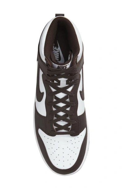 Shop Nike Dunk Hi Retro Basketball Sneaker In White/ Velvet Brown/ White