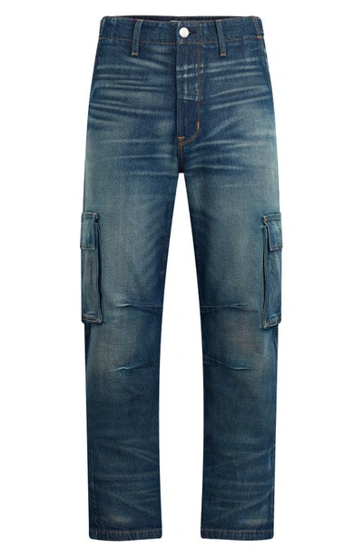 Shop Hudson Reese Cargo Straight Leg Jeans In Dk Pacific