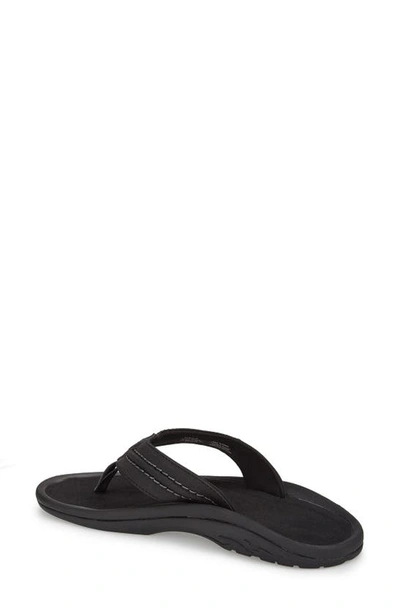 Shop Olukai Hokua Flip Flop In Onyx/ Onyx