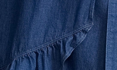 Polo Ralph Lauren Women's Ruffled Chambray Wrap Skirt In Indigo