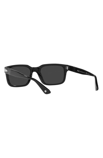 Shop Persol 53mm Polarized Rectangular Sunglasses In Black
