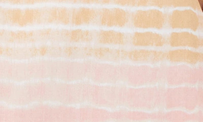 Foxcroft Zoey Northern Lights Tie Dye Cotton Sateen Button-up Shirt In Pink Whisper