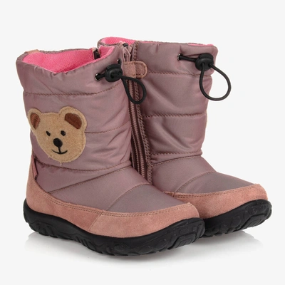 Shop Falcotto By Naturino Girls Pink Bear Snow Boots