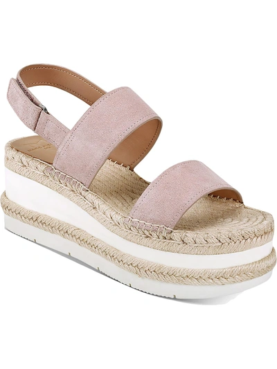 Shop Marc Fisher Ltd Gallia Womens Suede Slingback Wedge Sandals In Multi