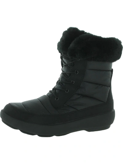 Shop Sperry Bearing Plushwave Boot Womens Nylon Ankle Winter & Snow Boots In Black