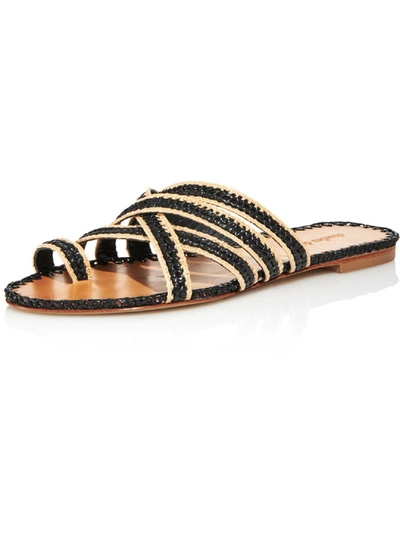 Shop Charles David Session Womens Suede Toe Loop Flat Sandals In Multi