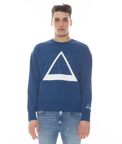 Shop Hvman Crew Sweatshirt In Blue