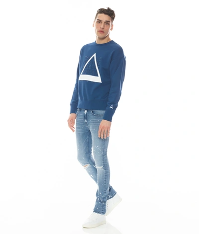 Shop Hvman Crew Sweatshirt In Blue