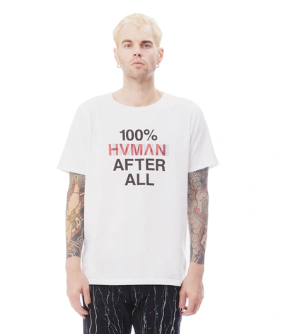 Shop Hvman Human After All Crew Neck Tee In White